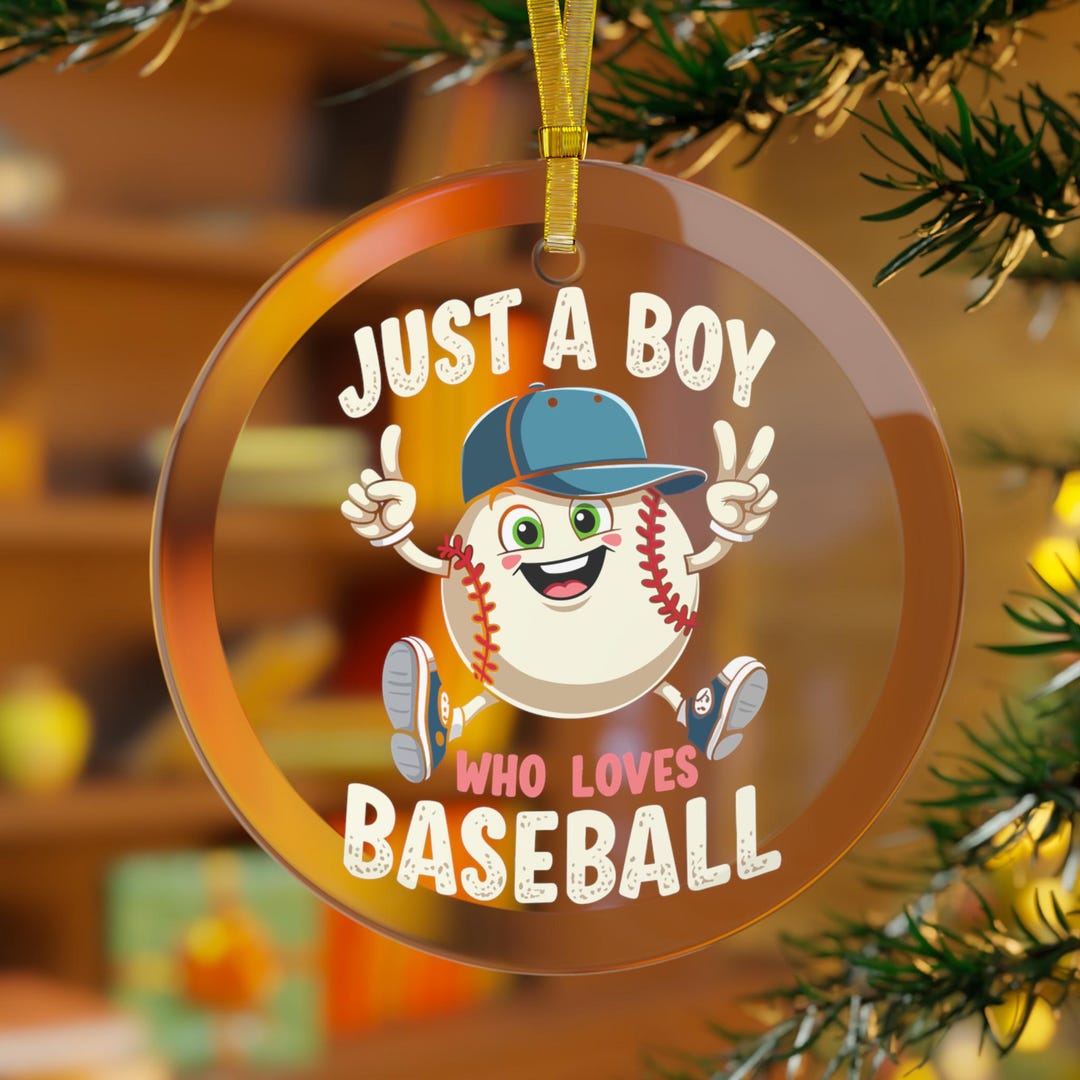 Baseball Ornament, Just A BOY Who Loves Baseball, Son Baseball