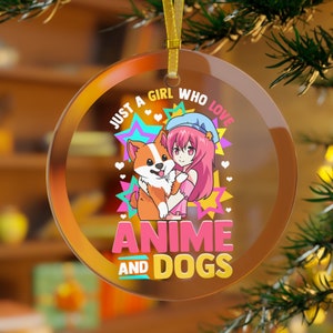 Dog Ornament, Dog Mom Gifts, Anime Ornament, Anime Gifts, Japanese Anime, Anime Christmas, Dog Lover, Dog Mama, Dog Christmas Ornament