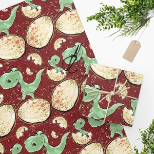 Dinosaur Egg Wrapping Paper, Dinosaur Wrapping, Dinosaur Gift Wrap, Dinosaur Gifts, Dinosaur Birthday, Dinosaur Baby Shower, Dinosaur party