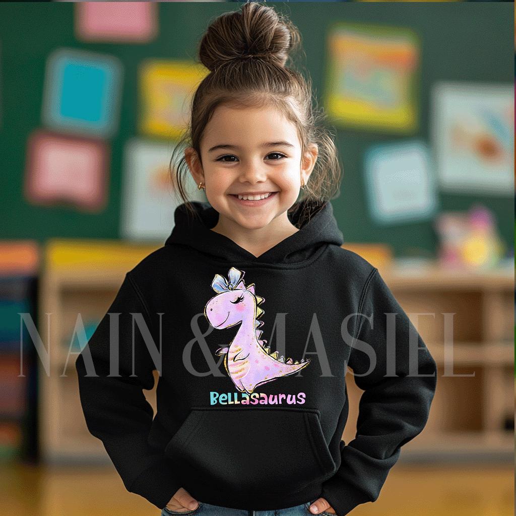 Bellasaurus Dinosaur Hoodie - Kids Dinosaur Sweatshirt - Etsy
