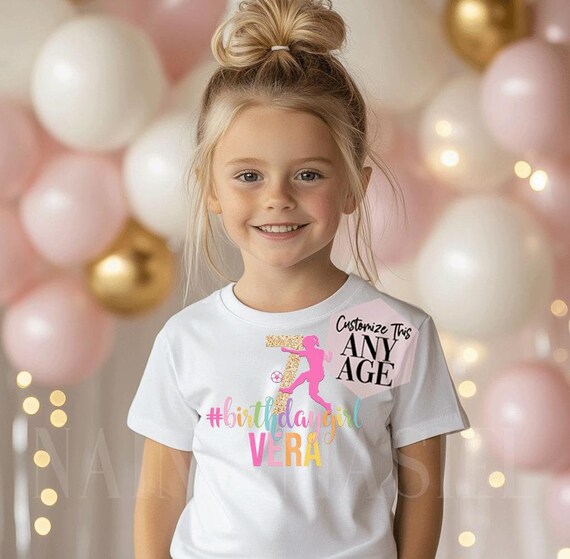 Girls Soccer Shirt - 9th Birthday Girls Soccer Shirt - 9th Birthday