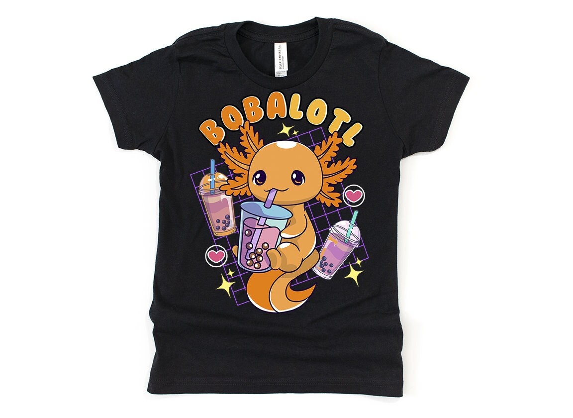  Big Axolotl Bubbletea Premium T-Shirt : Clothing