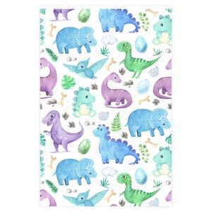 Dinosaur Wrapping Paper Jurassic Gift Wrap Kids Birthday Party Paper Dino Celebration Gift