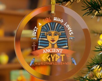King Tut Ornament, Ancient Egypt Ornament, History Teacher Ornament, Girl Who Loves Ancient Egypt Christmas Ornament Kids Egyptian Gifts