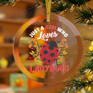 Ladybug Ornament, Lady Bug Ornament, Bug Ornament, Insect Ornament, Ladybug Gifts, Just A Girl Who Loves Ladybugs Christmas Ornament