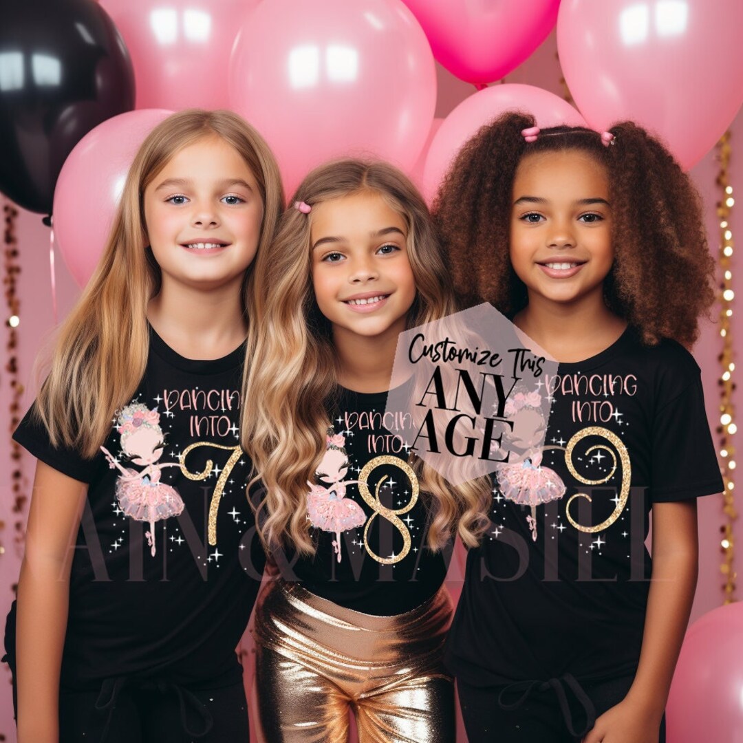 Ballet Birthday Shirt Girls Kids Ballet Tshirt, Ballerina Birthday