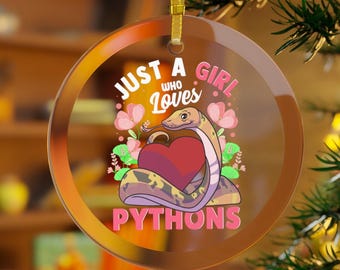 Python Snake Ornament, Girl Snake Gifts, Girl Snake Ornament, Christmas Snake,Python Gift, Girl Snake, Girl Who Loves Pythons Ornament Gift