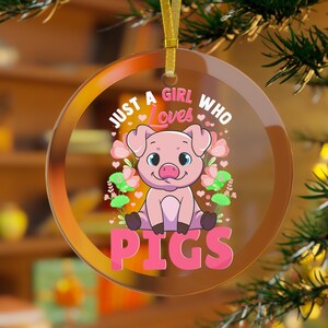 Schwein Ornament, nur ein Mädchen, das Schweine liebt, Mädchen Schwein Geschenke, Schwein Weihnachten, Benutzerdefinierte Schwein, Frauen Schwein Geschenke, Schwein Mama, Schwein Liebhaber, Schwein Geburtstagskind