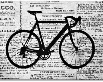 Bicycle Bike cycling original greeting card handmade 15cm x 21cm