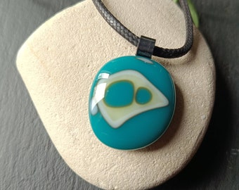 Fused glass pendant, abstract design, necklace, birthday gift, art glass, birthday gift, handmade