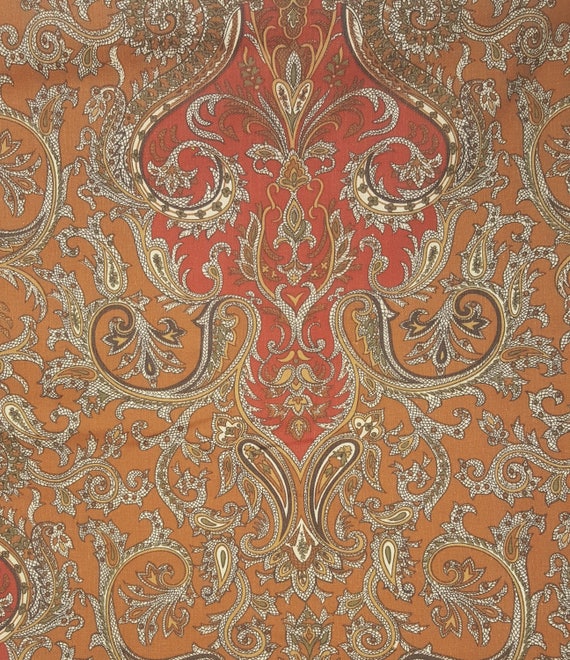 Candice Olson For Portfolio Paisley Fabric Upholstery Drapery Etsy