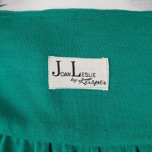 Swing jacket or shacket emerald green wool blend jersey knit, 38-inch bust Joan Leslie for Kasper 1970s image 5