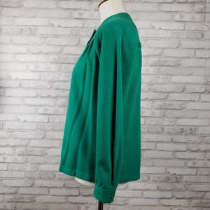 Swing jacket or shacket emerald green wool blend jersey knit, 38-inch bust Joan Leslie for Kasper 1970s image 6