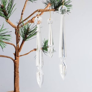Acrylic crystal chandelier style drops ornaments 3.5 or 6 inches
