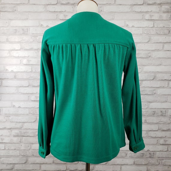 Swing jacket or shacket emerald green wool blend … - image 4