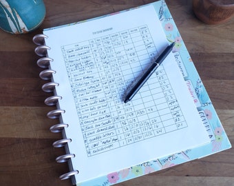 Vintage Seller Inventory Sheet: Printable Listing Tracker (PDF)