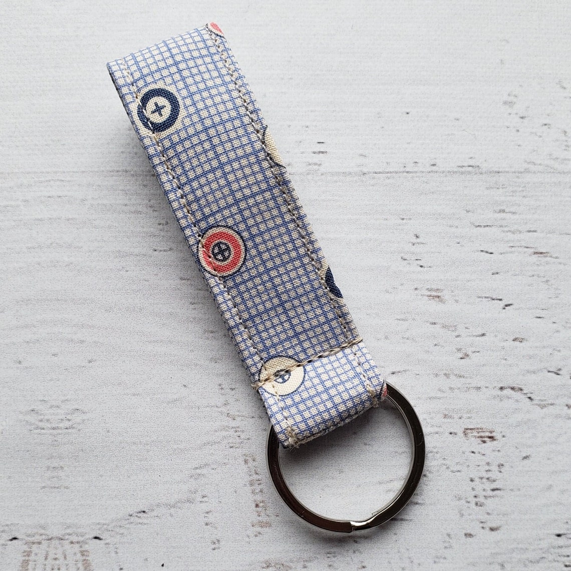 Fabric Keychain Key Ring Fob Holder Multiple to Choose From Etsy
