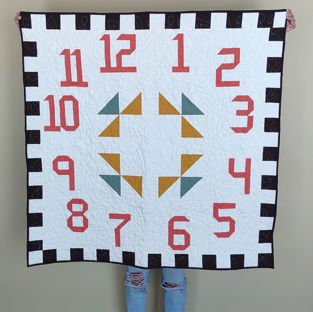 Monthly Milestone Quilt Baby's First Year Growth Quilt Numbers Blanket