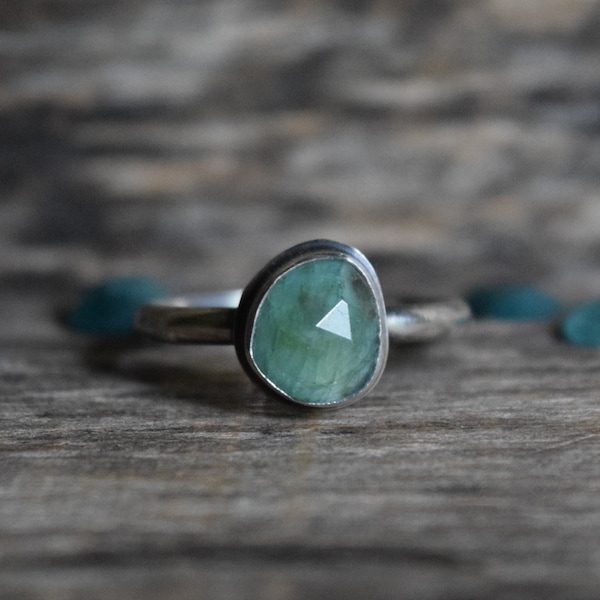 RESTOCKED! Rare Gemstone, Sterling Silver Grandidierite Ring, Choose Your Stone, Collectors Stone Ring, Extremely Rare Stone