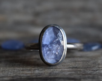 Choose Your Stone, Sterling Silver Rose Cut Tanzanite Ring, December Birthstone