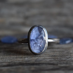 RESTOCKED! Choose Your Stone, Sterling Silver Rose Cut Tanzanite Ring, December Birthstone