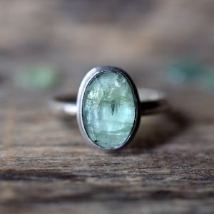 RESTOCKED! Green Moss Kyanite Ring, Sterling Silver, Made to Order with Your Choice of Stone