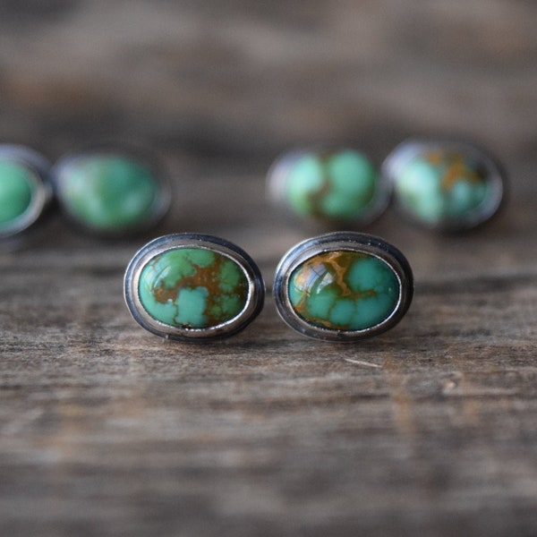 Green Turquoise Earrings Etsy