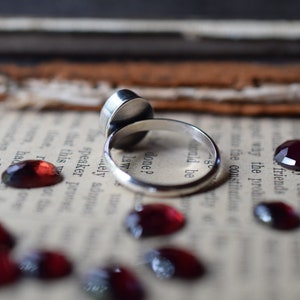 New Stones Choose Your Stone, Sterling Silver Garnet Ring, Rose Cut Stones, January Birthstone image 5