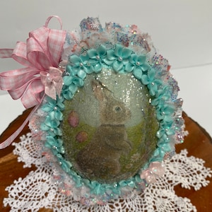 Handmade Decorated, Easter egg,fancy, bunny egg,sparkling egg