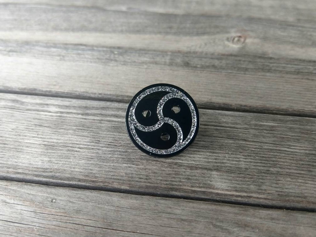 BDSM Symbol Emblem Enamel Pin Sparkle - Etsy