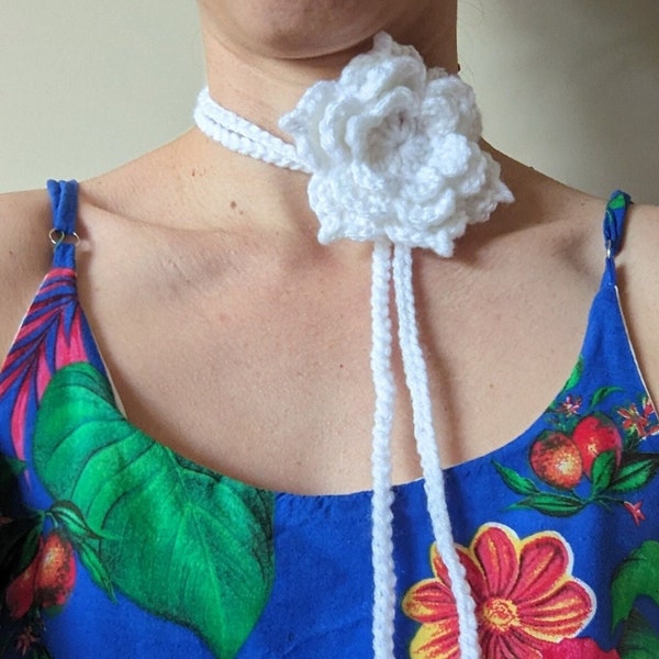 Flower Choker | Crochet Flower Necklace | Crochet Choker