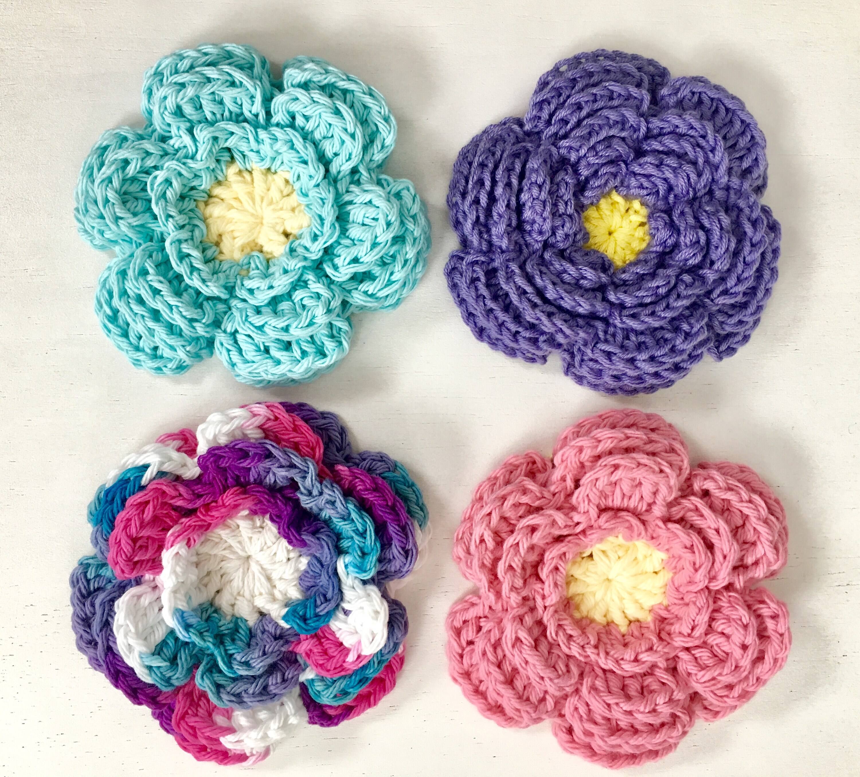 Dog Collar Flower Crochet Flower Insert for Dogs or Cats Collar Pet