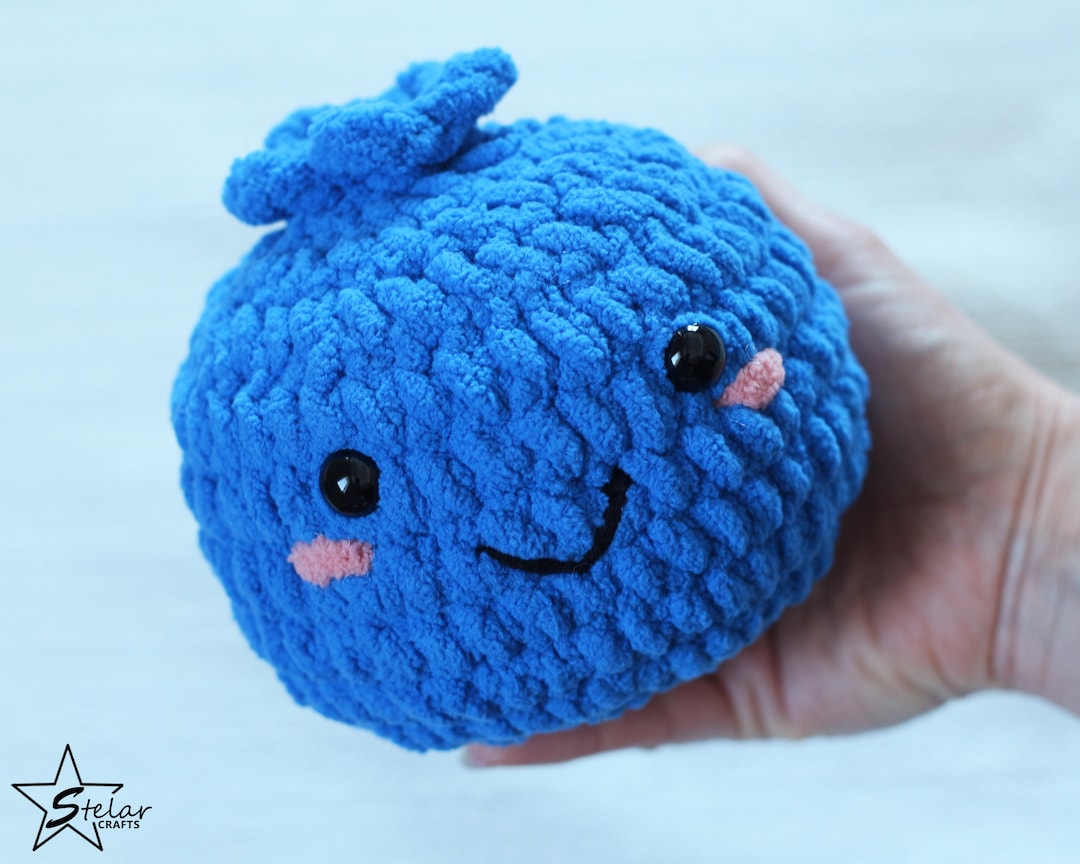 BLUEBERRY PLUSH Fruit Amigurumi Cute Food Amigurumi Blue Berry Crochet
