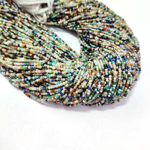 Multi Color Gemstone Faceted Rondelle Beads 13" Mix Gemstone Rondelle Beads 2mm Multi Stone Beads Disco