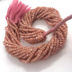 AAA quality Rhodochrosite faceted rondelle loose gemstone beads 13.5inch strand wholesale price image 3