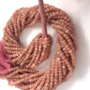 AAA quality Rhodochrosite faceted rondelle loose gemstone beads 13.5inch strand wholesale price image 2