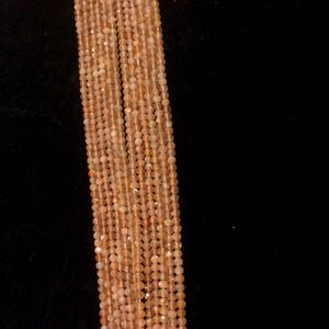 5 Strang rosa Mondstein facettierte Rondelle Perlen 2mm, Mondstein Perlen 13 &quot;Zoll-Strang, natürliche Mondstein Rondelle Großhandelspreis lot