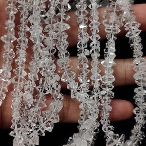 7-9mm klares Wasser Herkimer Diamant Quarz Stein Perlen AAA seltene Doppel beendet weiß Kristall quarz