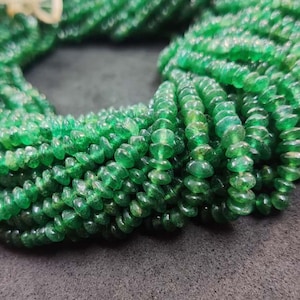 Green Aventurine Smooth Rondelle Beads | Green Aventurine Rondelle Beads | Natural Aventurine Stone Spacer