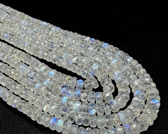 Perline Marquise Sfaccettate Con Pietra Di Luna Arcobaleno - Foto 2