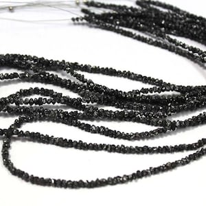 NATURAL genuine rough BLACK DIAMONDS uncut gemstone beads 2-3mm, Diamond Raw