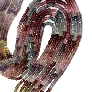 Multi Spinel Facet Rondelle Kralen AAA + Spinel Rondelle Kralen Natuurlijke Multi Spinel Facet Losse Edelsteen Kralen Fijne Kwaliteit 3-4mm