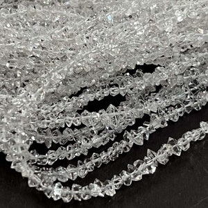Clear White Herkimer Diamond Quartz Nuggets Beads Raw Diamond Diamond Gemstone Beads Herkimer Rough Stone Herkimer Diamond Beads