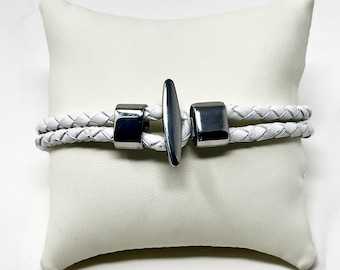 Bracciale Pelle Intrecciata All'Uomo Della Mia Vita - Foto 11