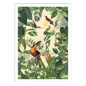 Art-Poster - Versão Vertical do Tucano da Selva Tropical - Andrea Haase