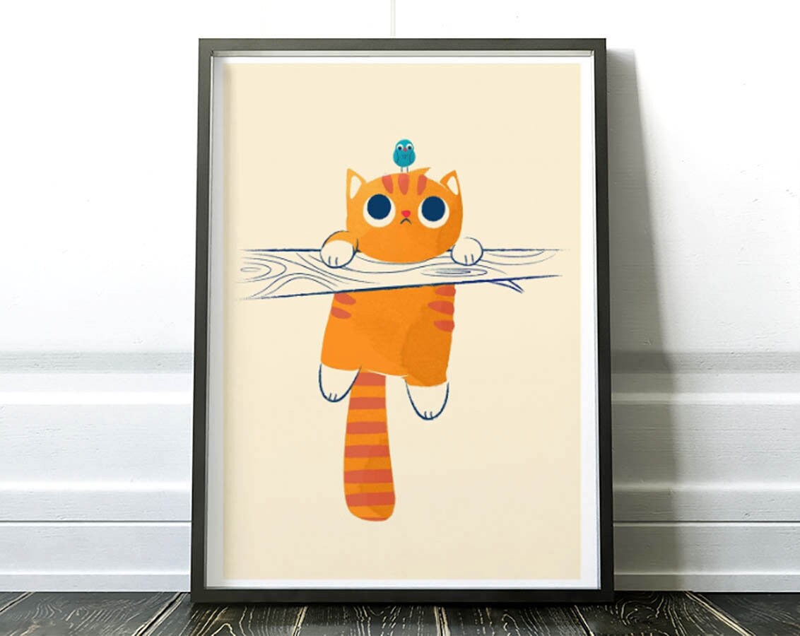Art-Poster - Fat Cat, Little Bird Jay Fleck