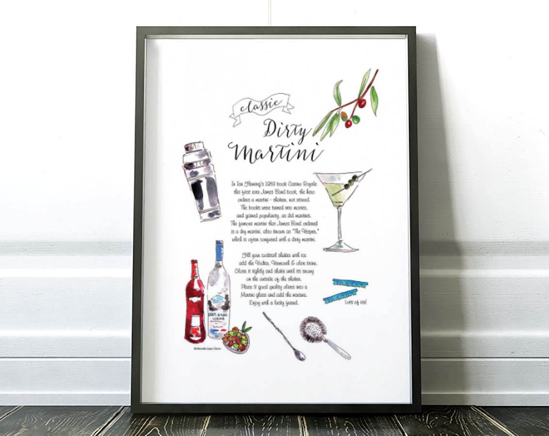 Art-Poster - Dirty Martini Mercedes Lopez Charro