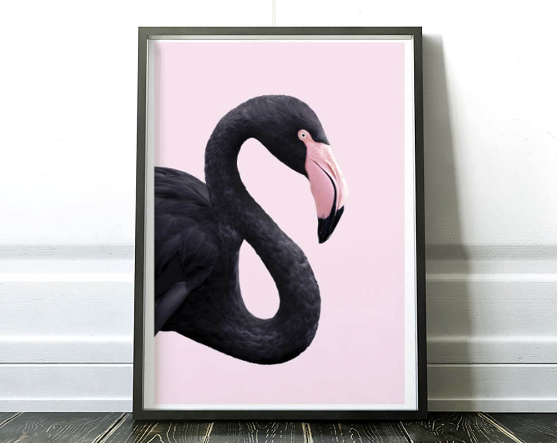 Art-Poster - Black Flamingo Paul Fuentes
