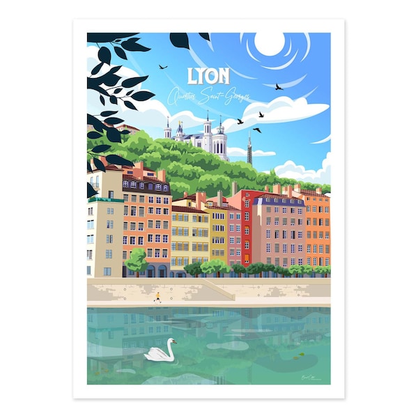 Art-Poster - Lyon Quartier Saint-Georges - Benoit Collet