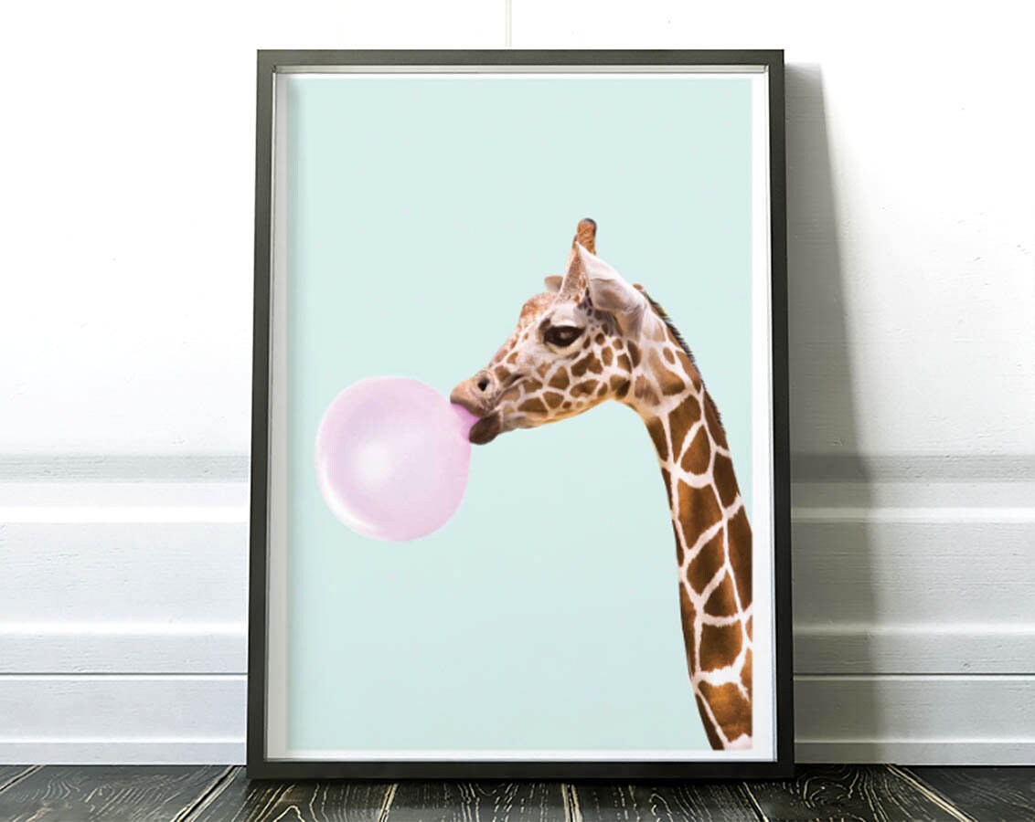 Art-Poster - Bubblegum Giraffe Paul Fuentes